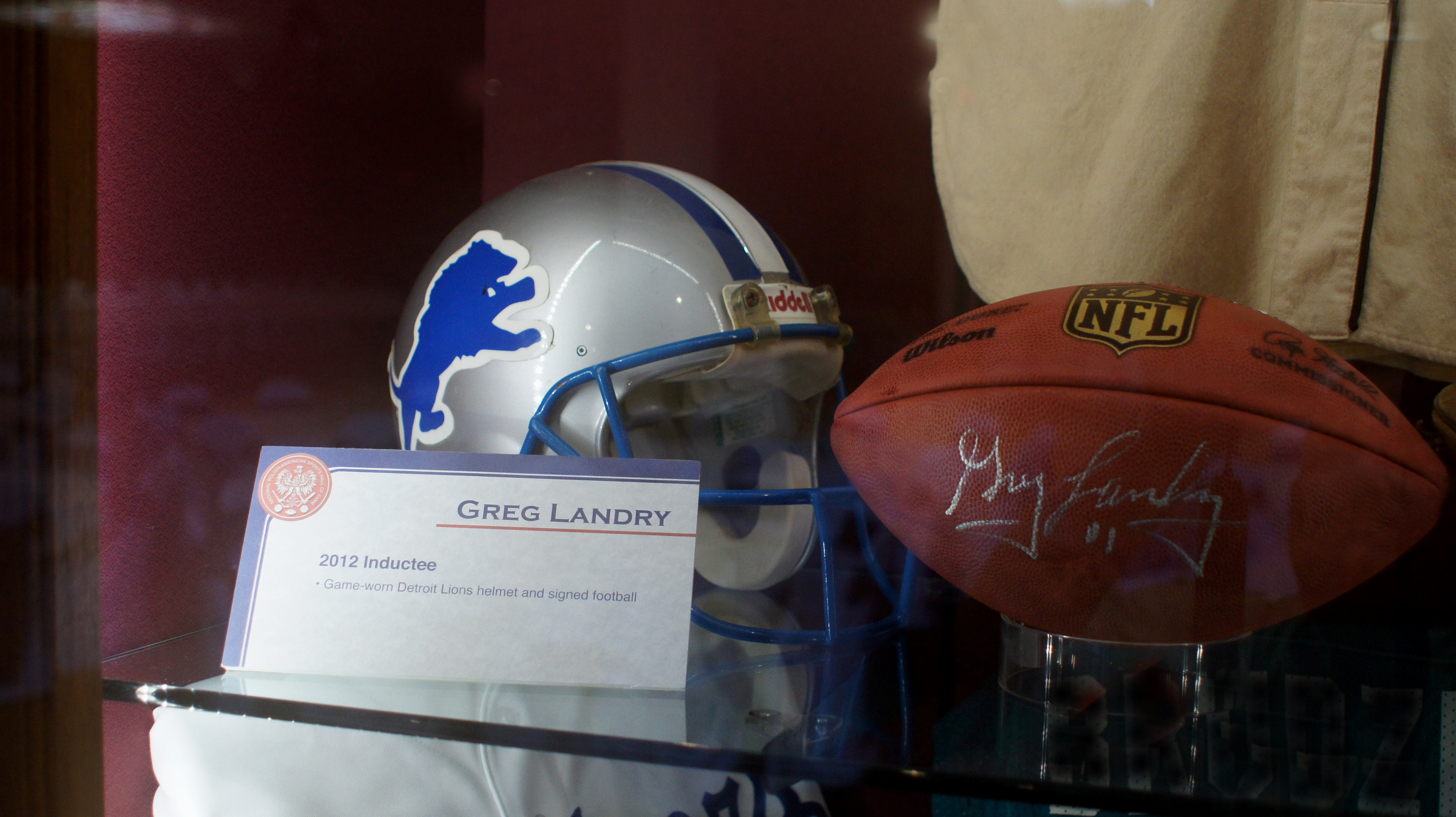 detroit lions signed football